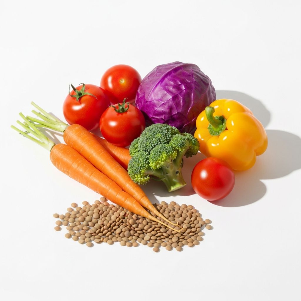 Colorful array of vegetables showing natural color diversity